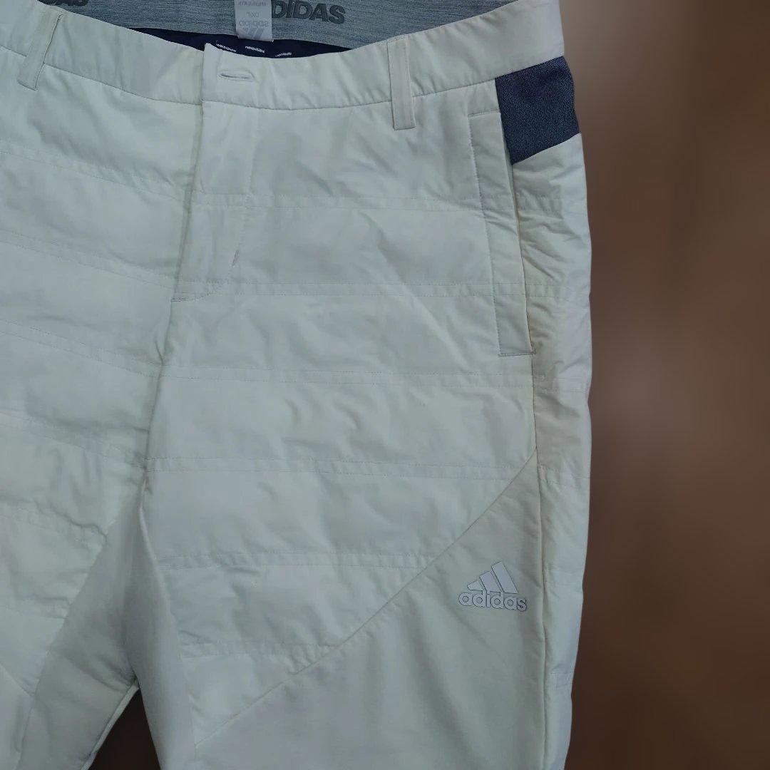 adidas ゴルフパンツ ホワイト　冬用　XOサイズ