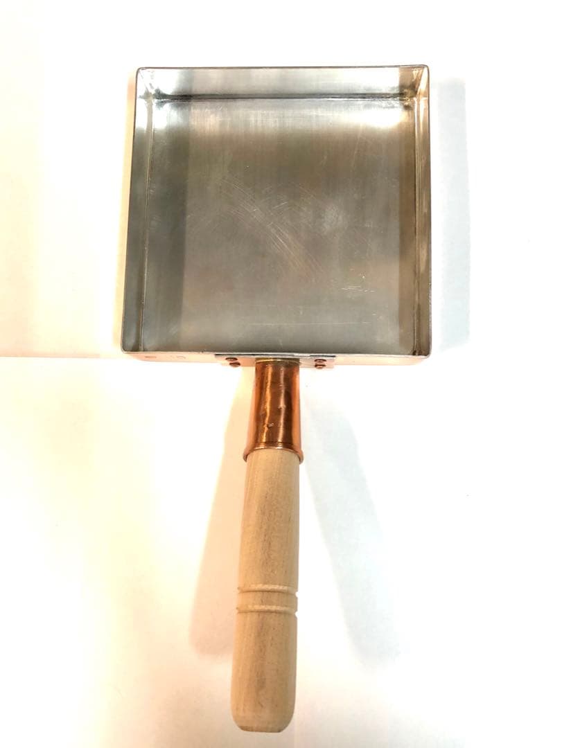 【新品未使用】丸新銅器製　銅製卵焼き器 関東型　15cm 木製ハンドル付き