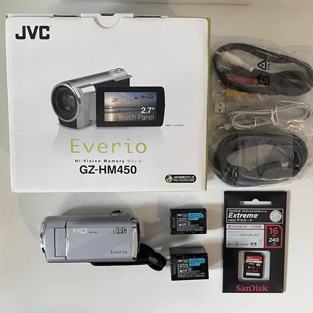 【新品同様】JVC Everio GZ-HM450 元箱付 SDカード付