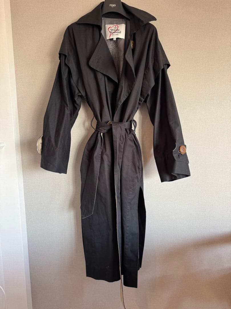 Vivienne Westwood ブラックトレンチコート リバーシブルベルト付