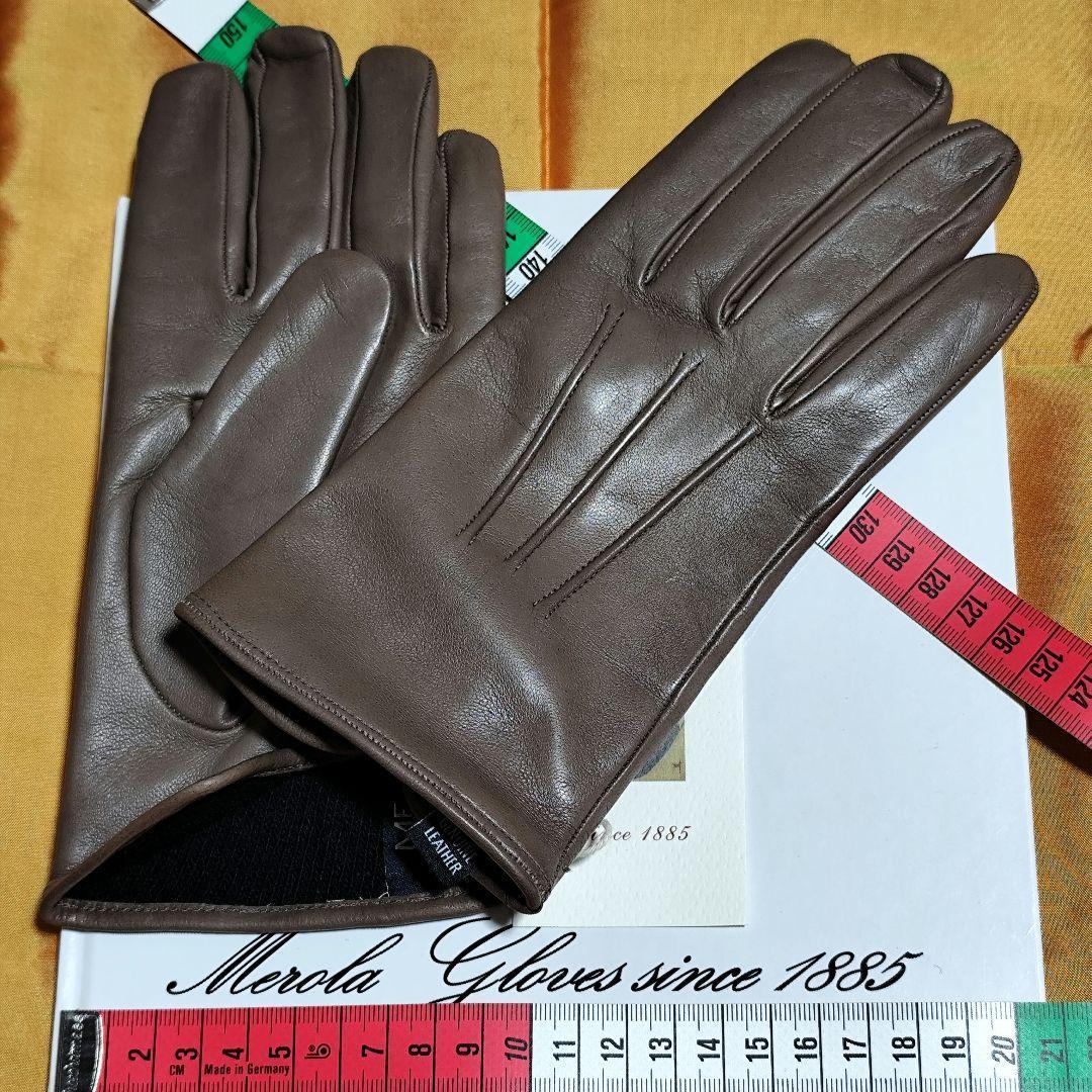値下げ メローラ ナッパトープ色 カシミア黒 グローブ 革手袋 MEROLA