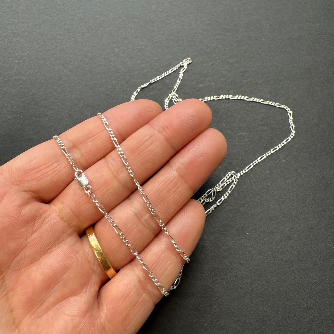 【長め 70㎝】フィガロチェーンネックレス silver925