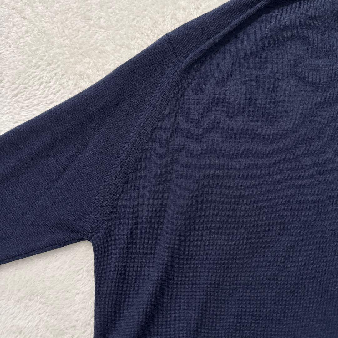 新品 フレッドペリー × ジョンスメドレー ポロシャツ 長袖 ネイビー 春夏秋