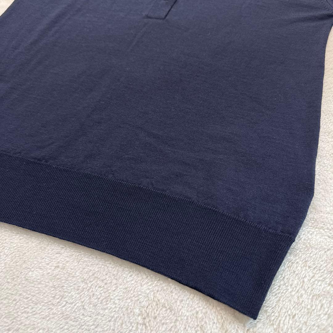 新品 フレッドペリー × ジョンスメドレー ポロシャツ 長袖 ネイビー 春夏秋
