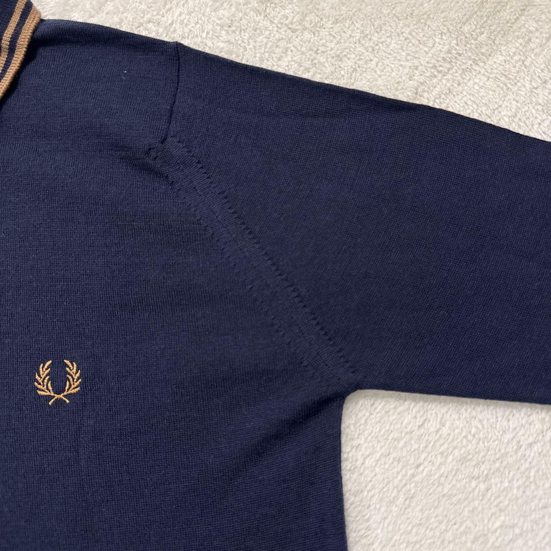 新品 フレッドペリー × ジョンスメドレー ポロシャツ 長袖 ネイビー 春夏秋