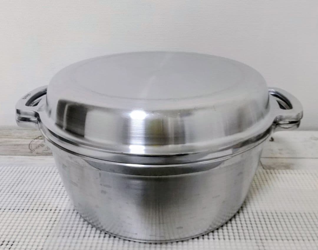 (新品未使用)KING 無水 アルミ鍋4L、1鍋8役プロ愛用