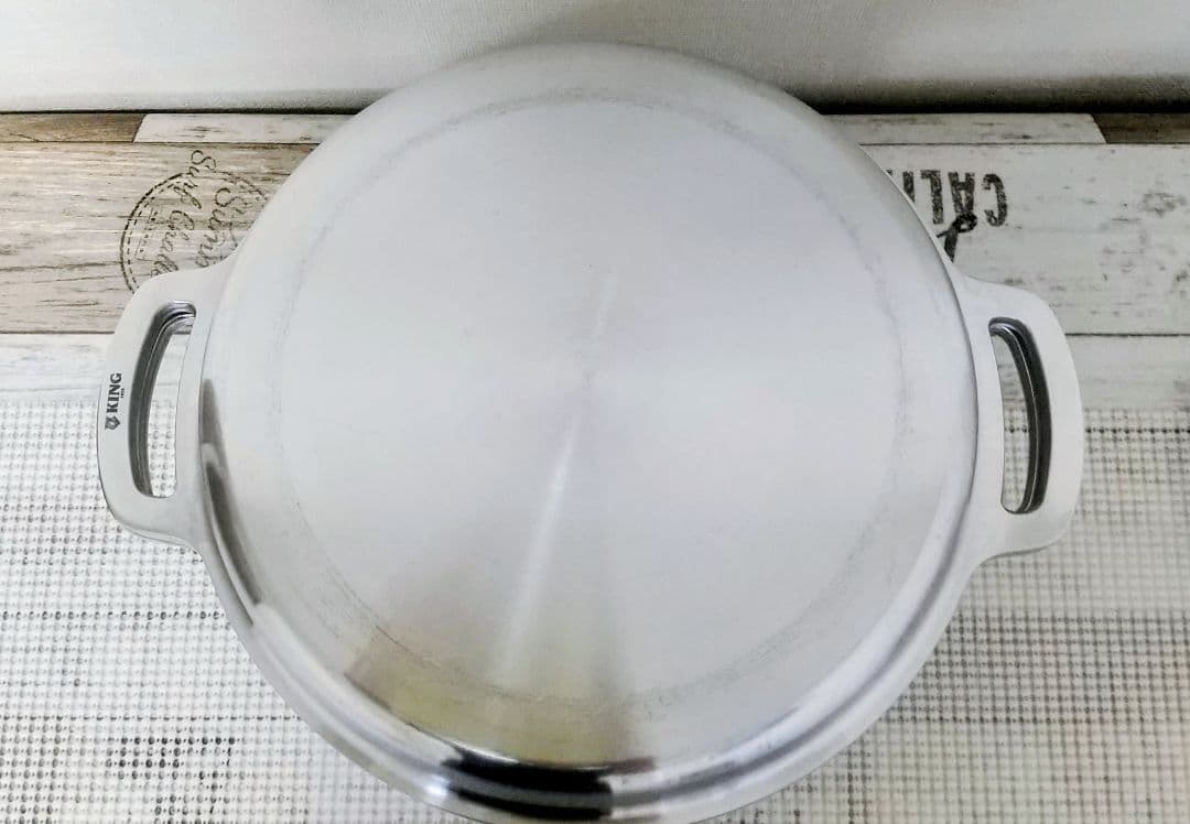 (新品未使用)KING 無水 アルミ鍋4L、1鍋8役プロ愛用
