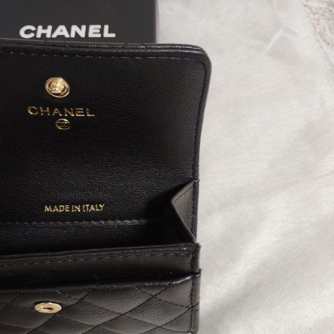 CHANEL ブラックレザー名刺入れ