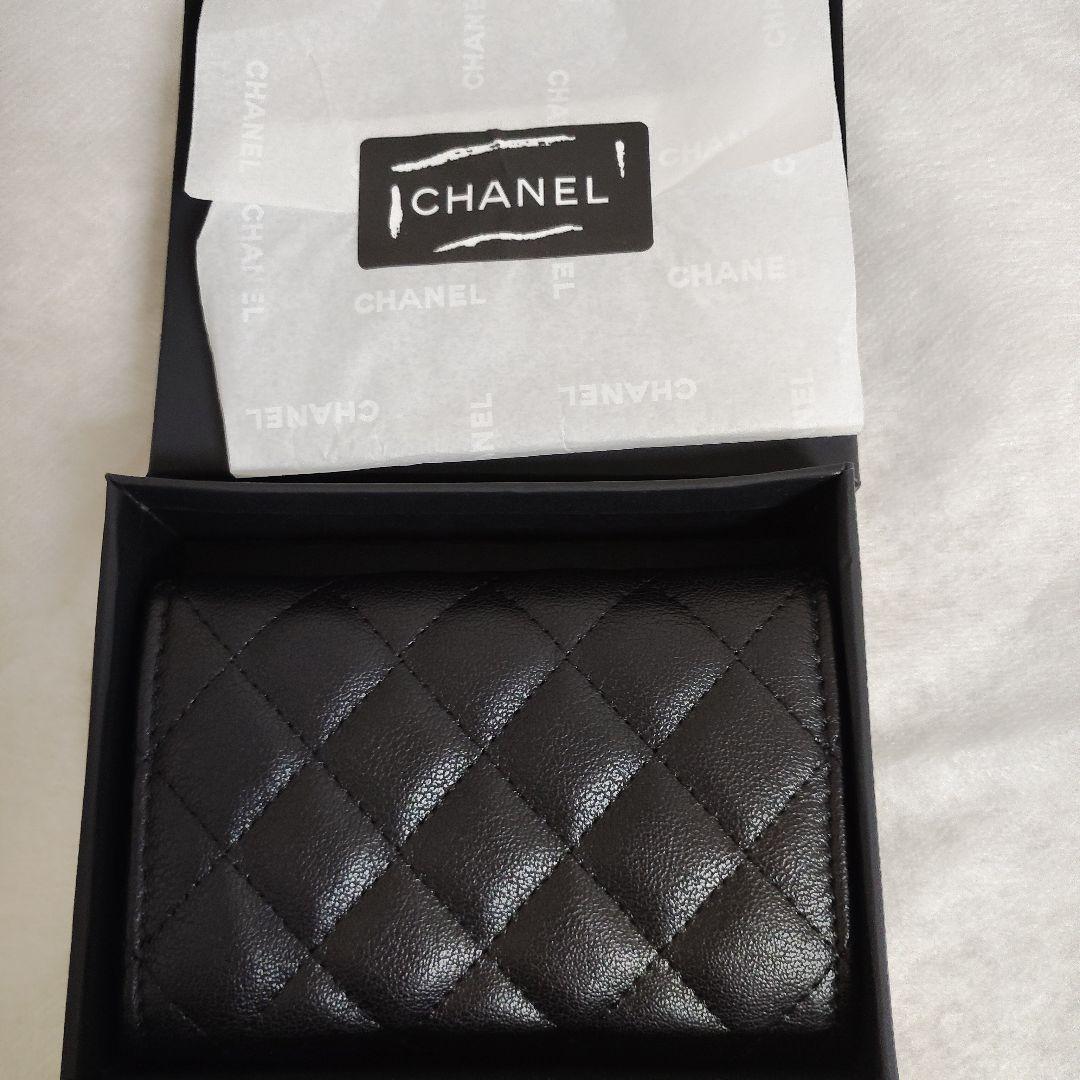 CHANEL ブラックレザー名刺入れ