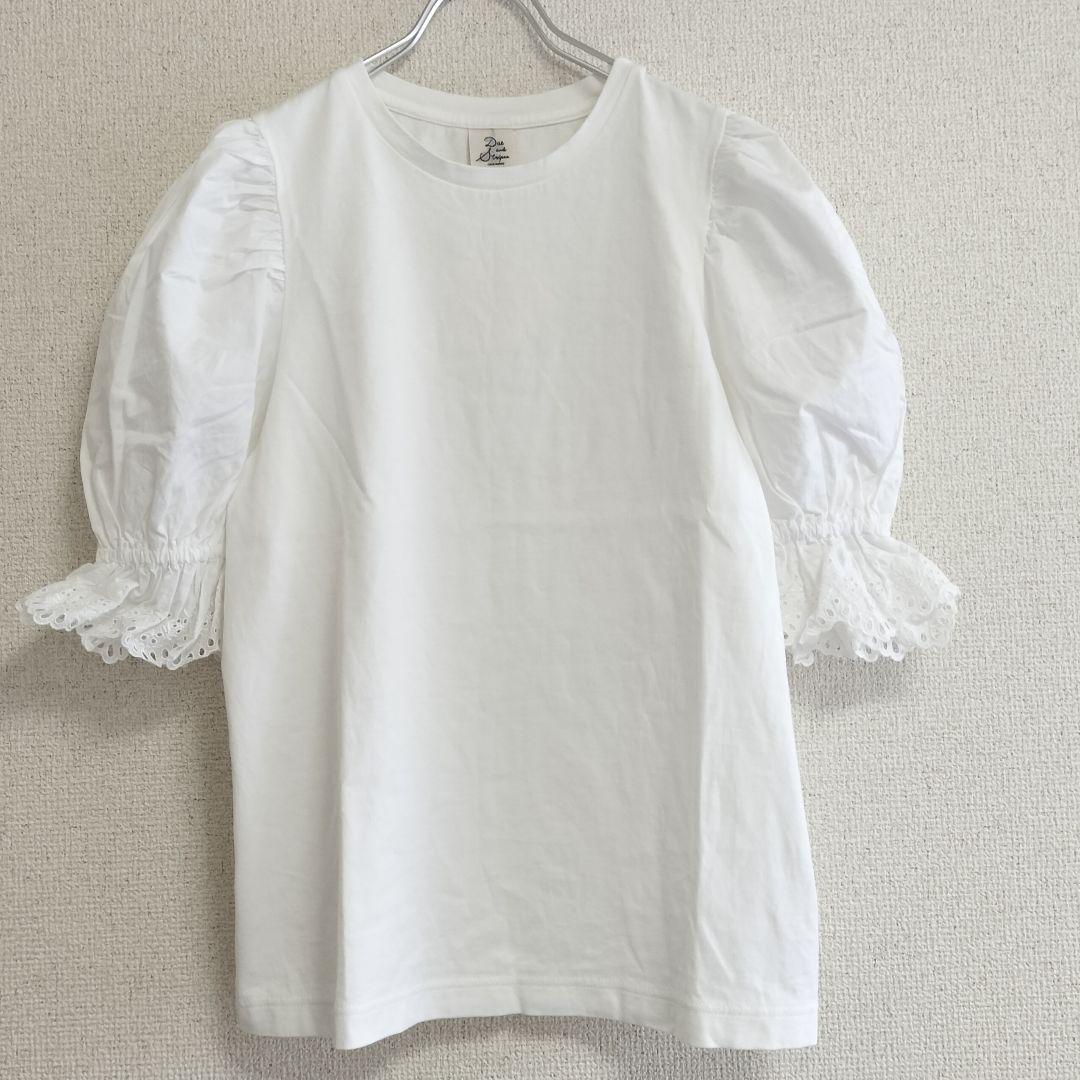 【新品】Dot＆Stripes CHILD WOMAN パフスリーブ Tシャツ