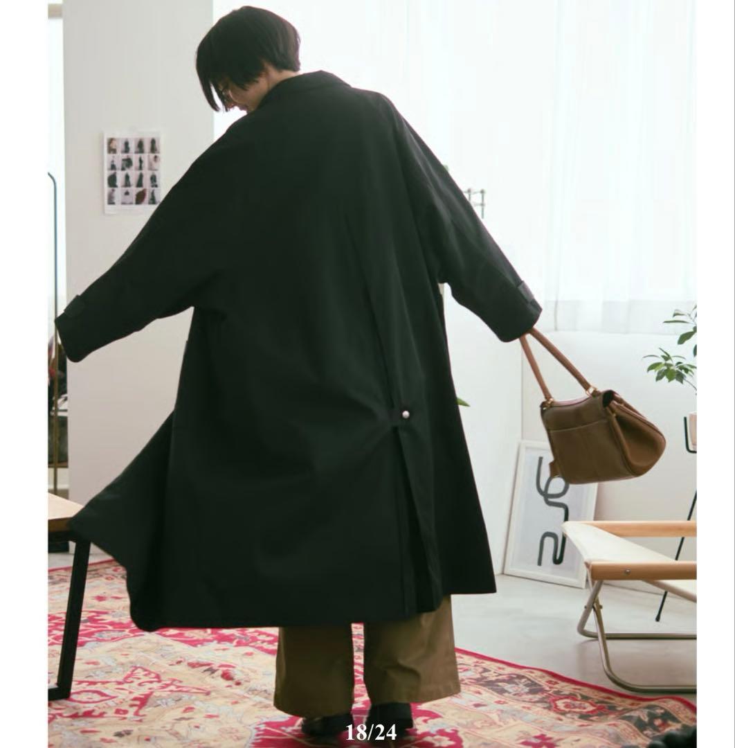 美品FASHIRU soutien collar coat ロング【綿100%】