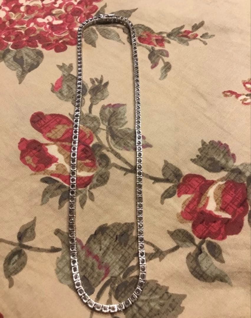テニスチェーンネックレス 約40cm シルバー925