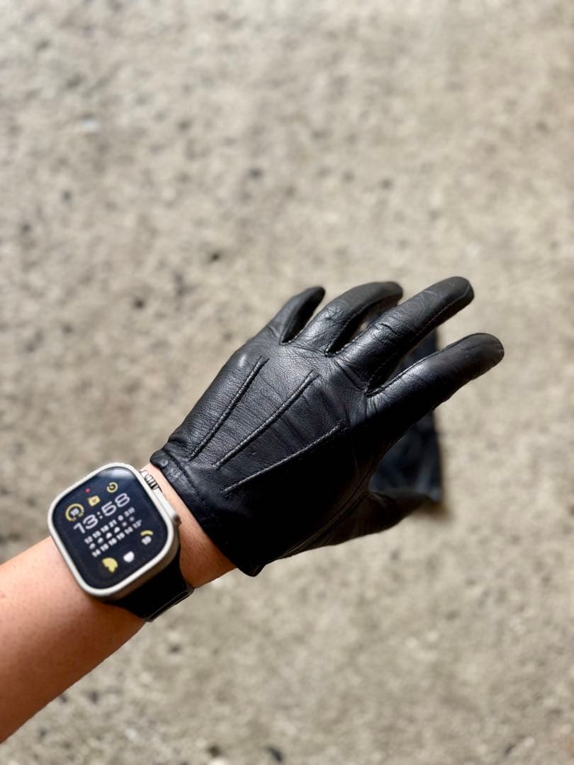 希少 Tough Gloves 革手袋 レザーグローブ 警察官 黒 レザー手袋