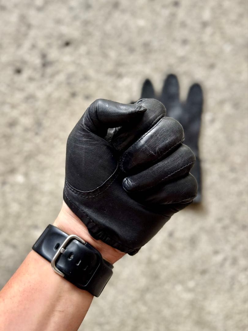 希少 Tough Gloves 革手袋 レザーグローブ 警察官 黒 レザー手袋
