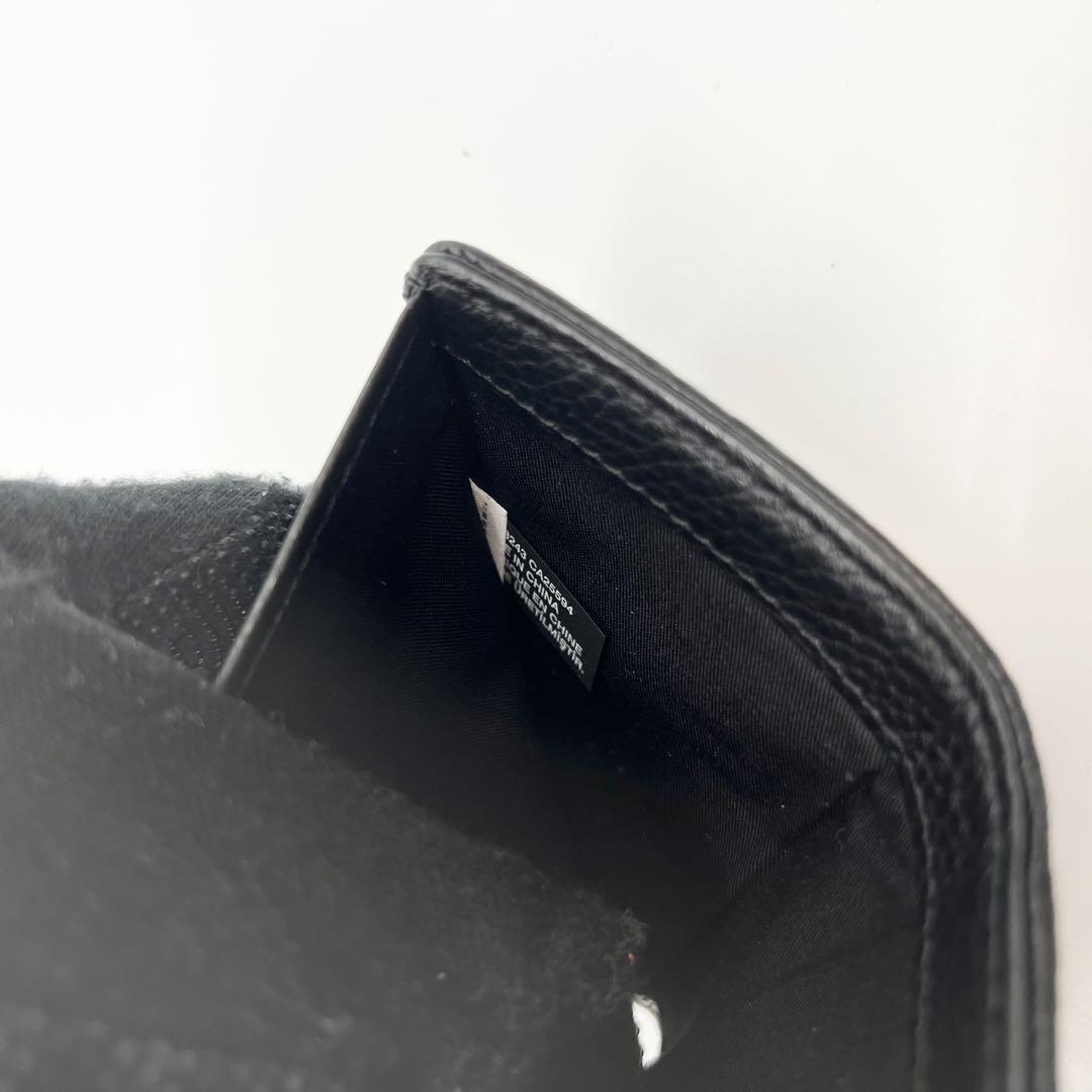 新品未使用✨DIESEL　三つ折り財布　ミニサイフ　レザー　ブラック　正規品