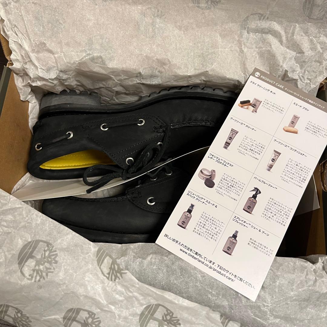 【新品】Timberland 3eye ティンバーランド ブラック 黒 25cm