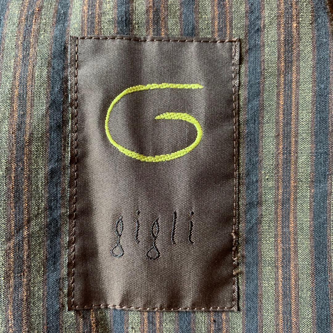 romeo gigli ストライプ　ジャケット　綿麻