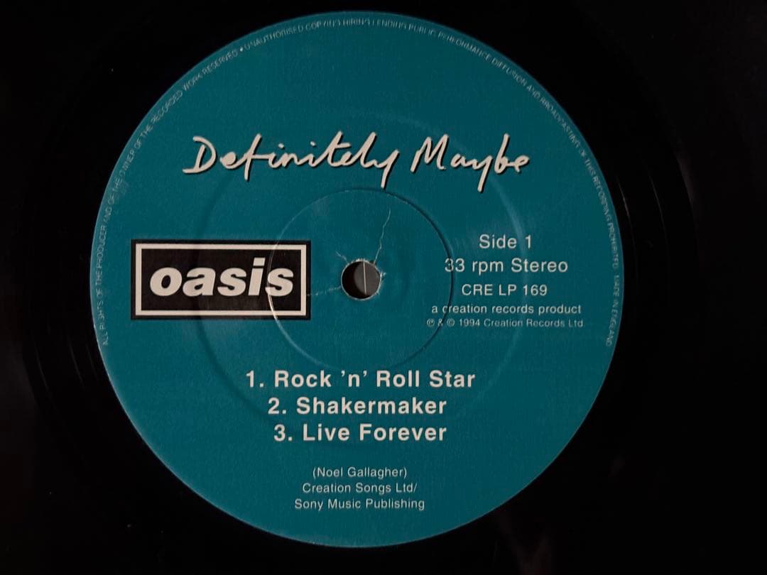 Oasis Definitely Maybe レコード UK盤　オリジナル