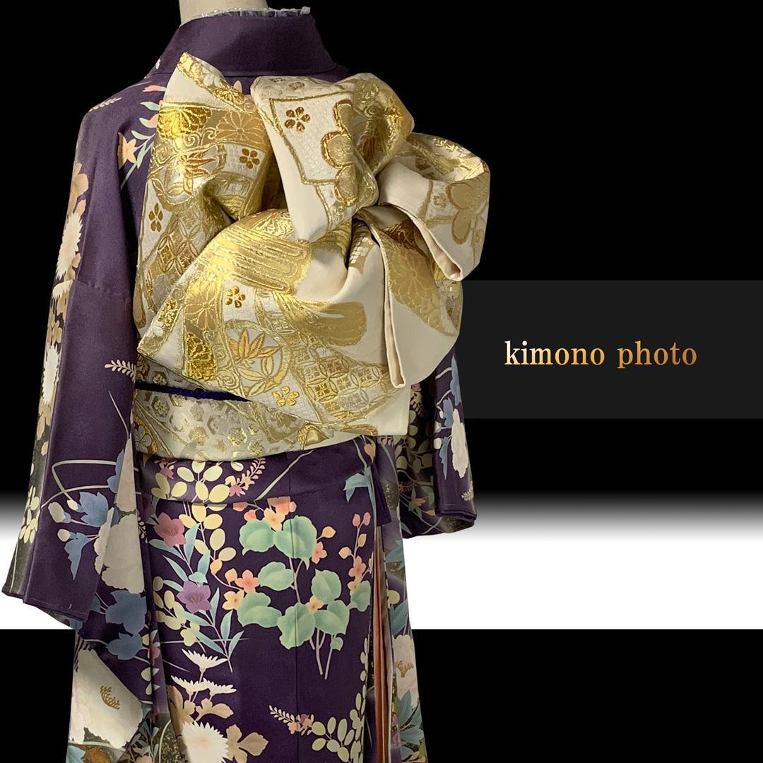 【新品、未使用】振袖7点フルセット【極上逸品】正絹【金駒刺繍友禅染】トールサイズ