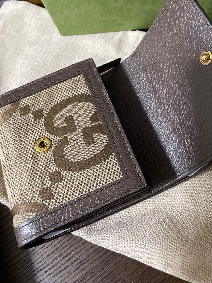 超美品★ GUCCI グッチ 658635ジャ ンボGG二つ折り