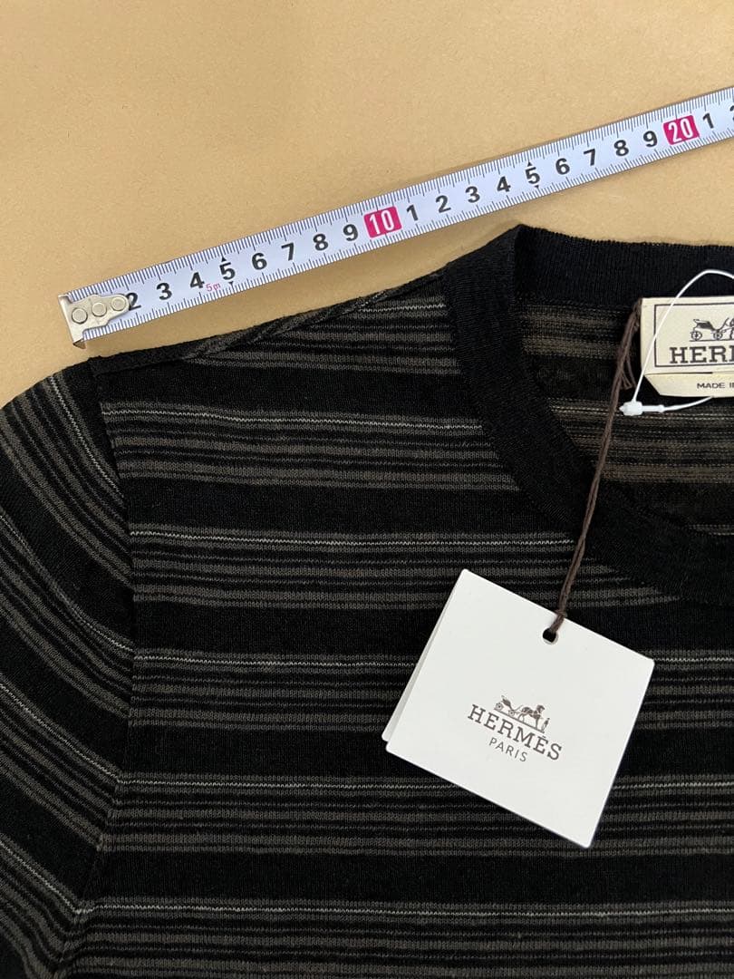 ⭐️未使用⭐️エルメス Tシャツ レイユール イレギュリエ ノワール 黒 サイズS