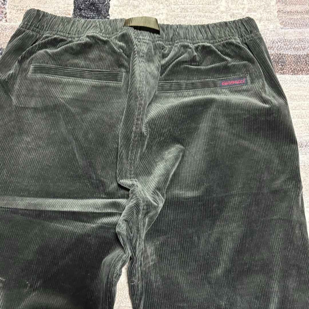 【美品】 グラミチ GRAMICCI コーデュロイ ワイドパンツ オリーブ L