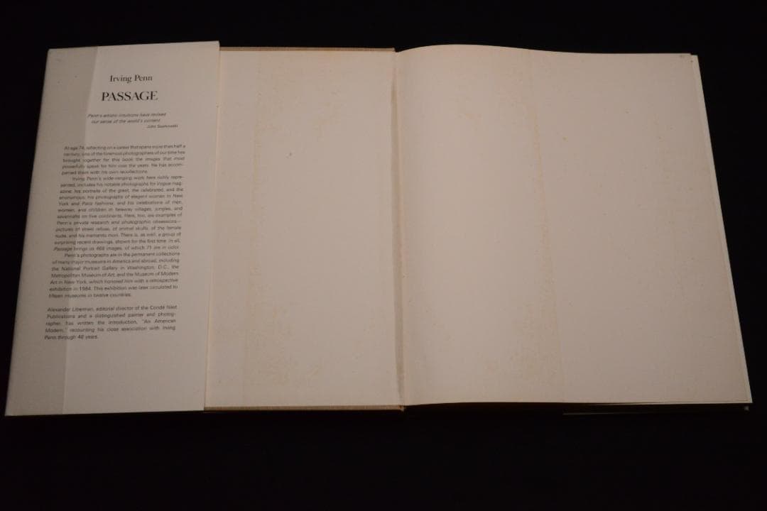 【Passage 】Irving Penn 1991年初版★大幅に値下げしました