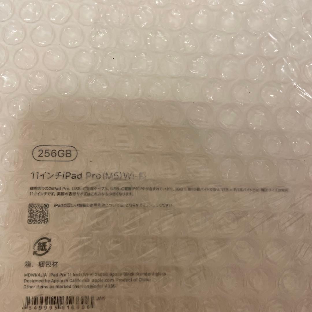11インチiPad Pro (M5) Wi-Fi 256GB スペースブラック