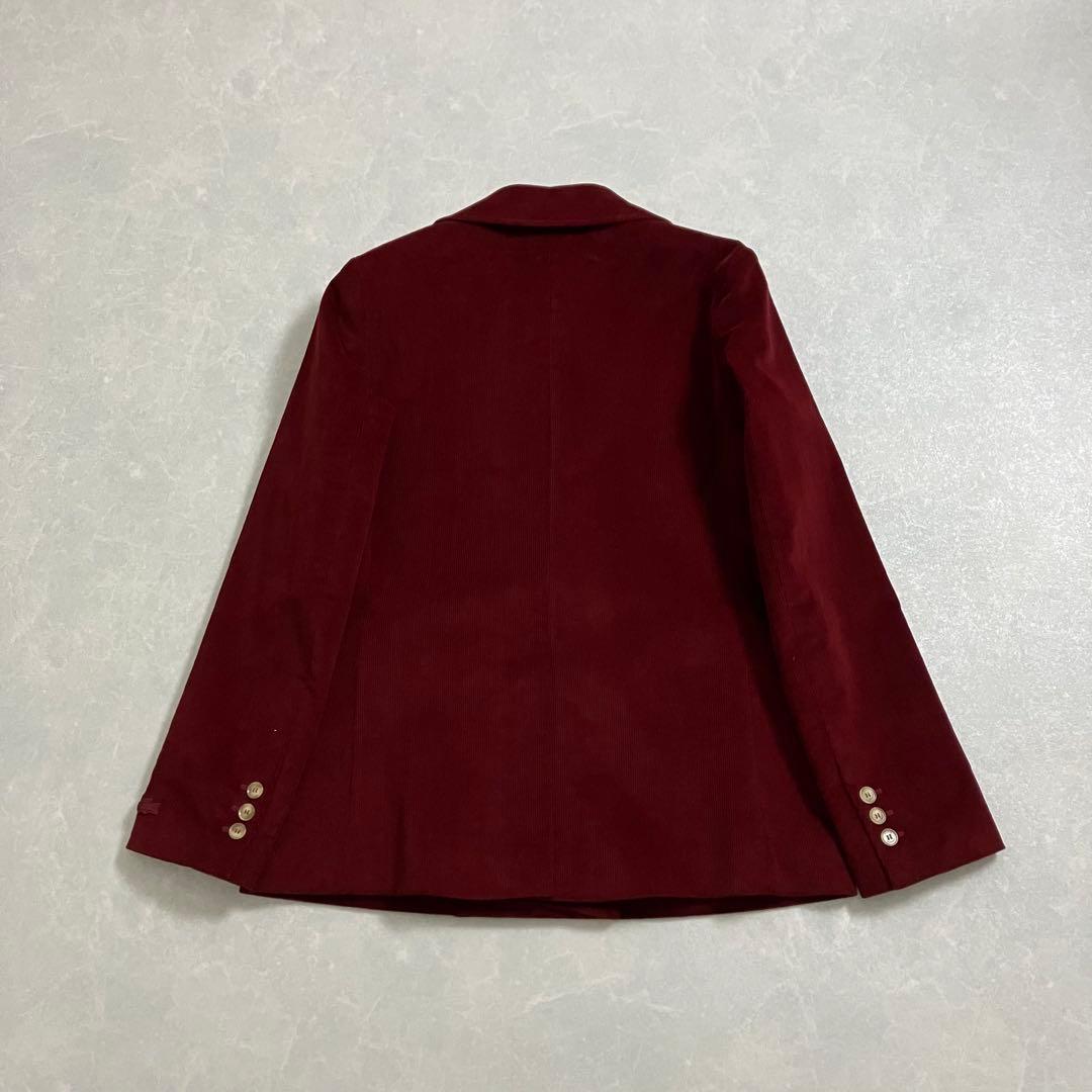 LACOSTE　ラコステ　ジャケット　コーデュロイ　ダブル　36　レッド　赤