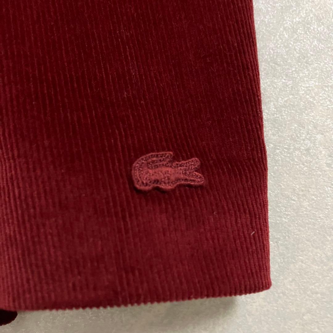 LACOSTE　ラコステ　ジャケット　コーデュロイ　ダブル　36　レッド　赤