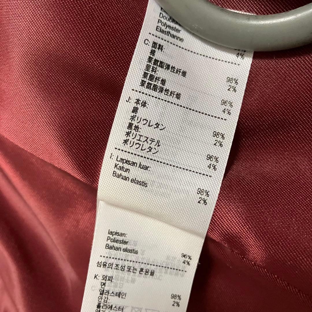 LACOSTE　ラコステ　ジャケット　コーデュロイ　ダブル　36　レッド　赤