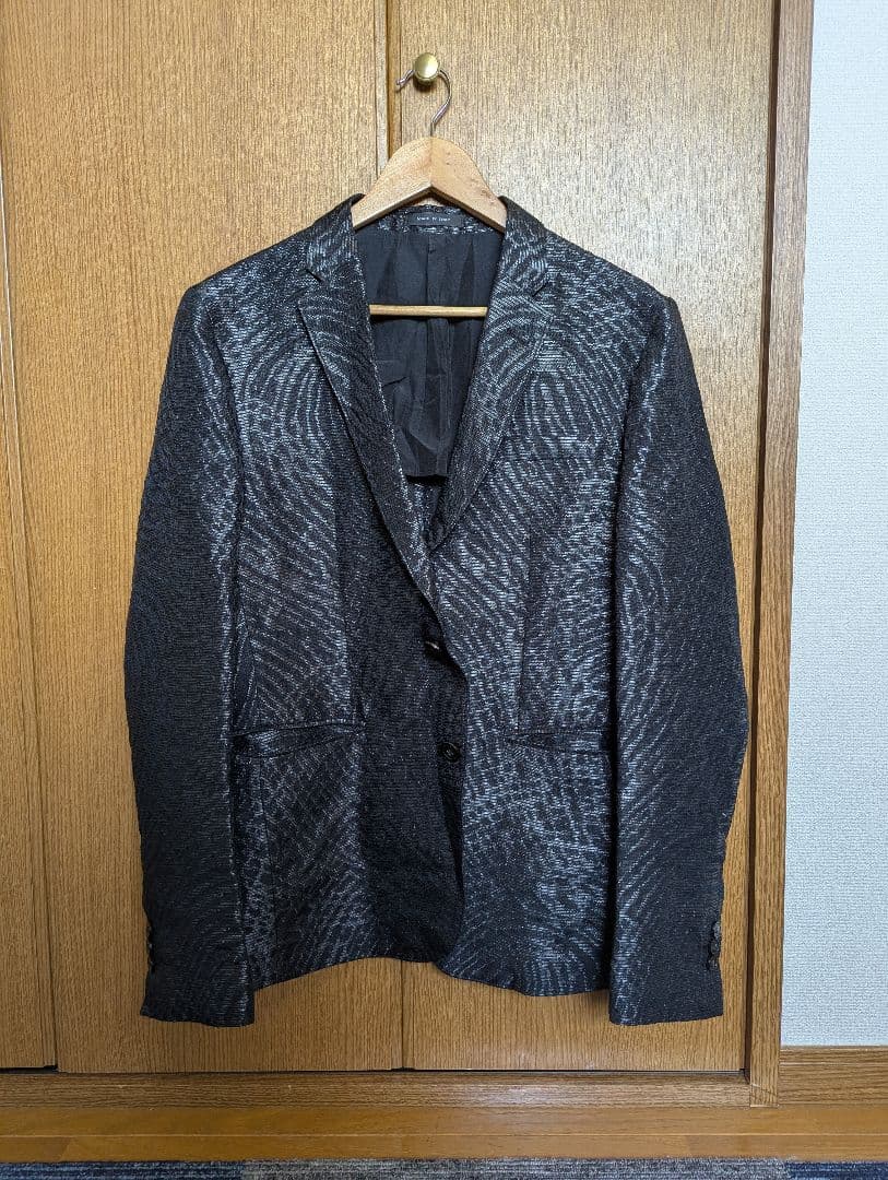 EMPORIO ARMANI 指紋柄テーラードジャケット 48