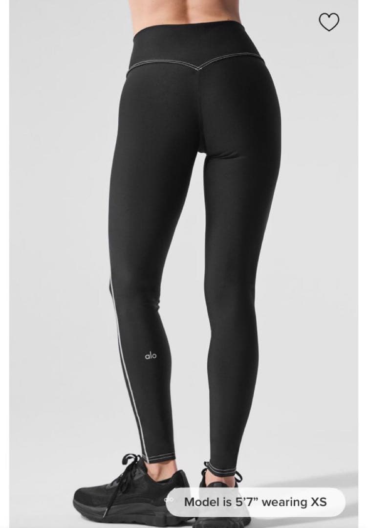 Alo Yoga レギンス ヨガ ボトム パンツ ロゴ ラインxxs