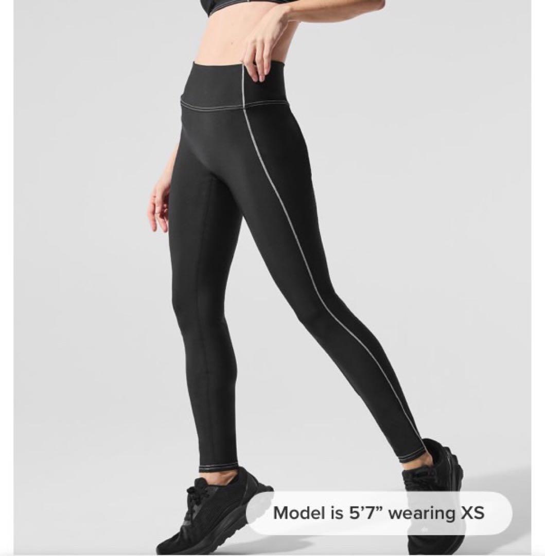 Alo Yoga レギンス ヨガ ボトム パンツ ロゴ ラインxxs