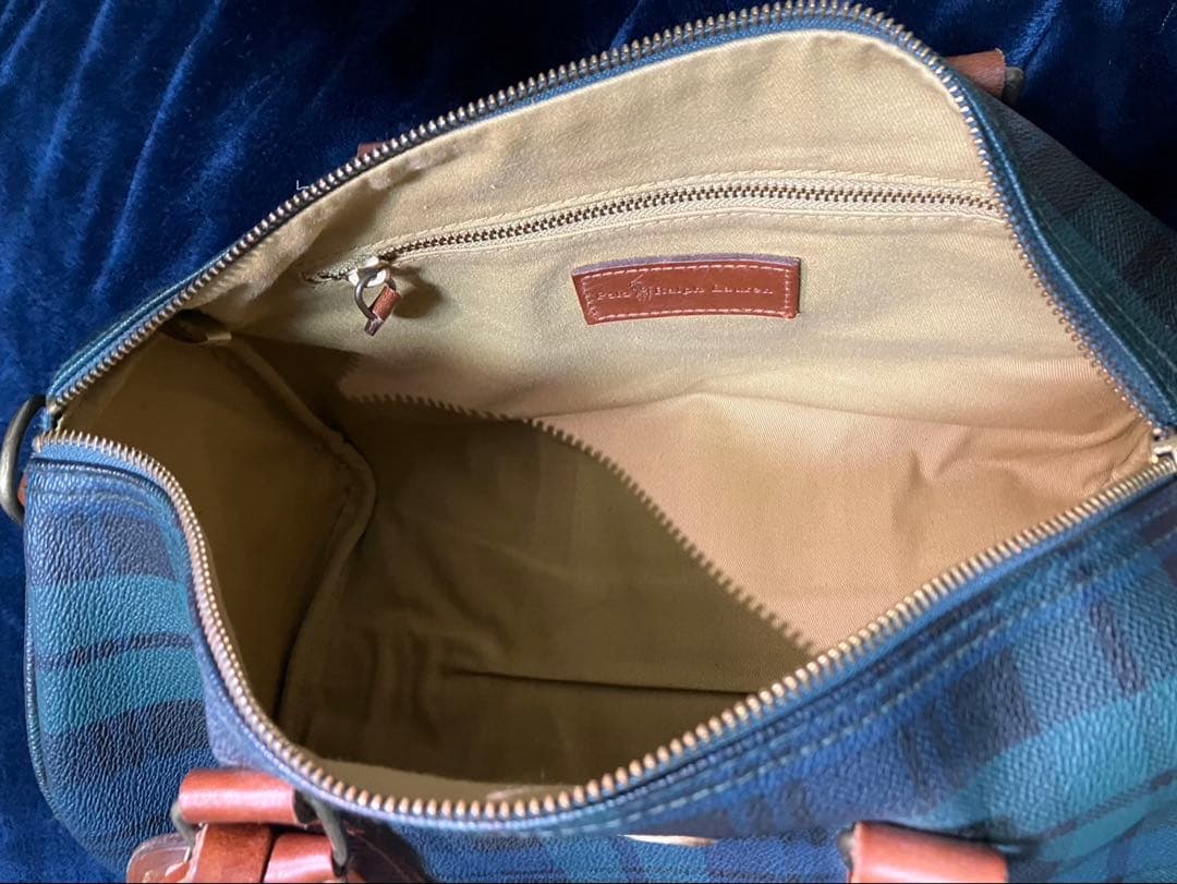 し*け様 POLO RALPH LAUREN ボストンバッグ グリーン ラルフロ