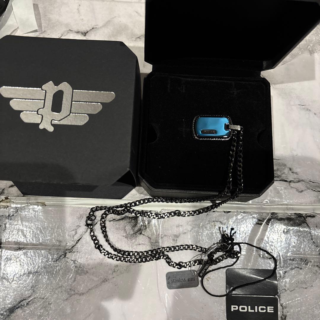 専用 POLICE ネックレス ペンダント TALLY ブルー