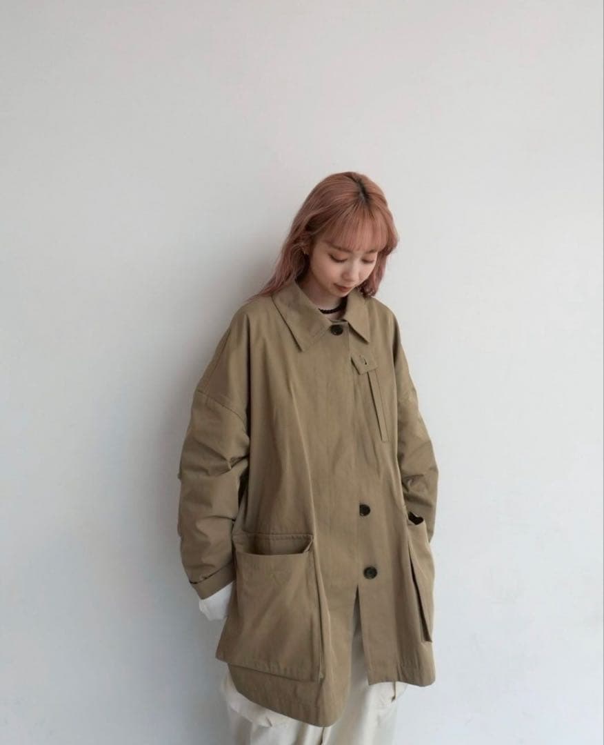 【値下不可】【新品未使用】anuke Over Half Coat 38ベージュ