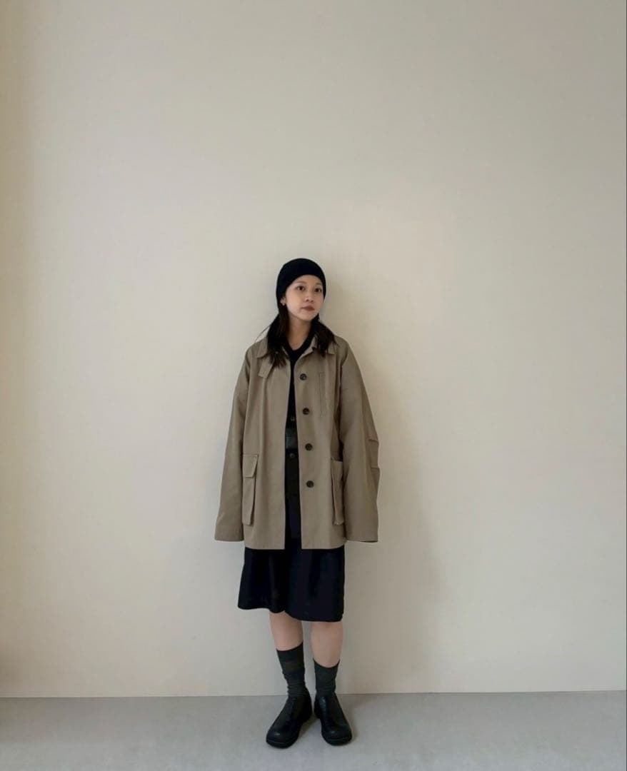 【値下不可】【新品未使用】anuke Over Half Coat 38ベージュ