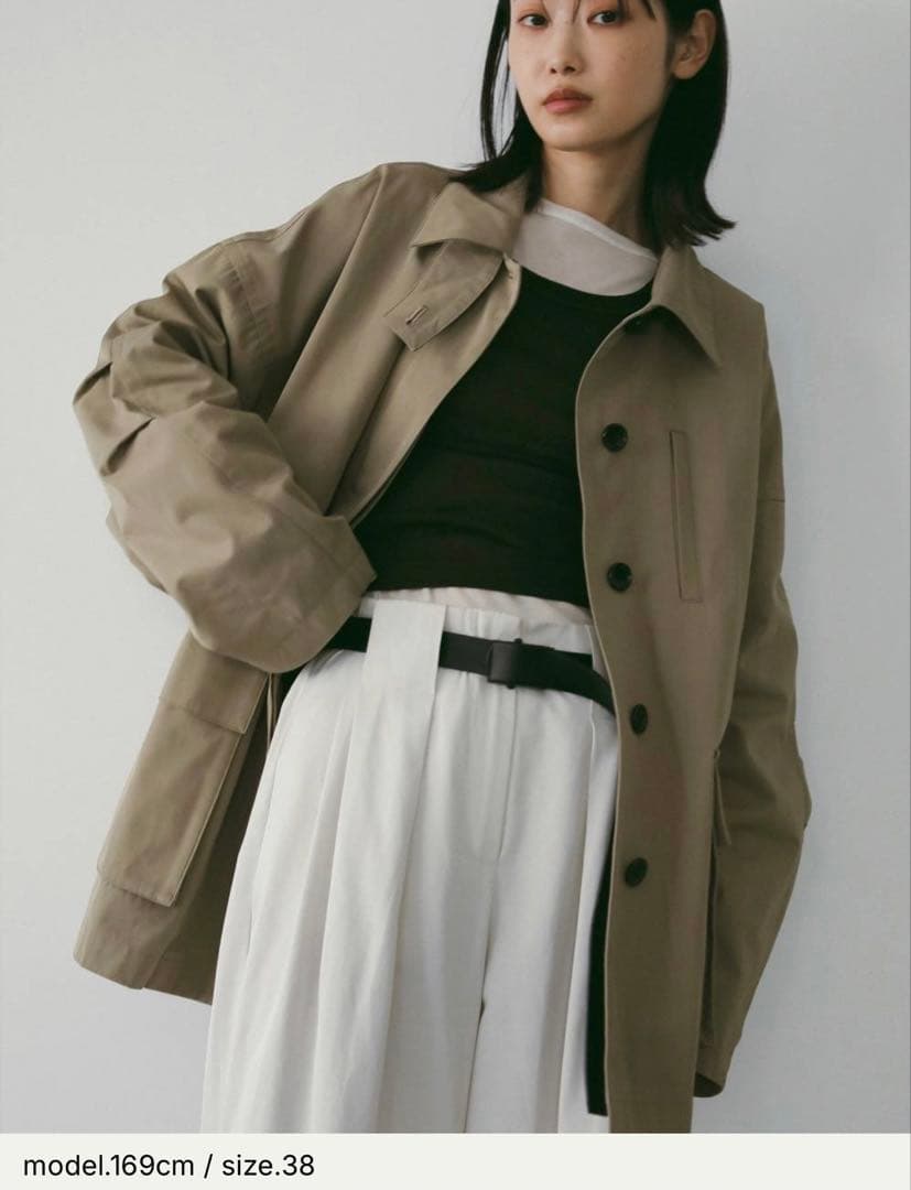 【値下不可】【新品未使用】anuke Over Half Coat 38ベージュ