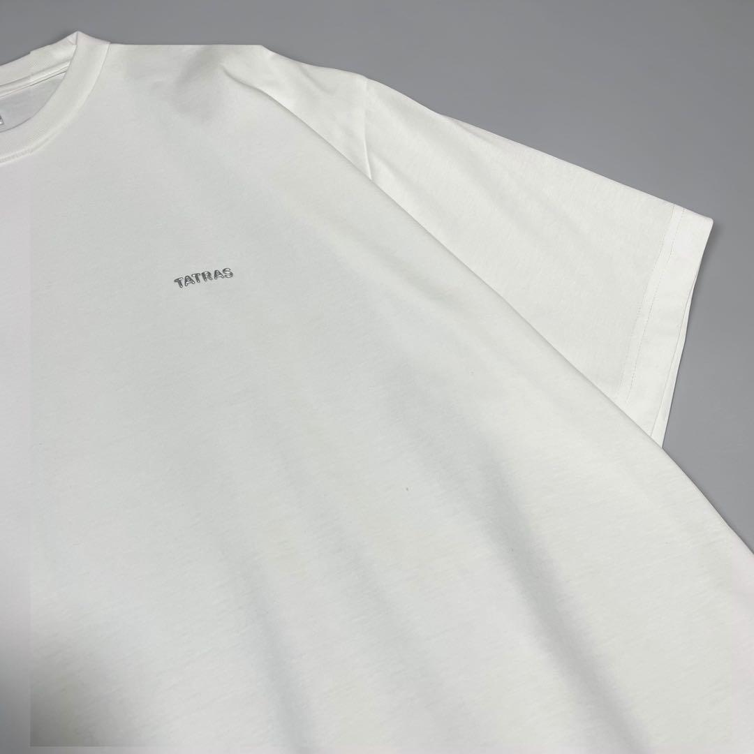 極美品✨TATRAS SELO ロゴ 刺繍 Tシャツ 半袖 ホワイト 03 L