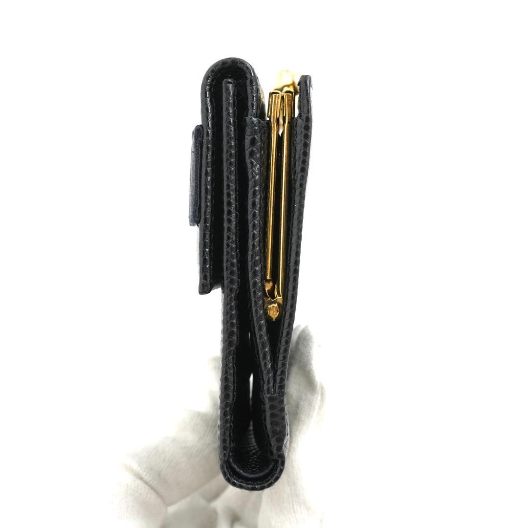 ✨新品未使用・箱付き✨　Ferragamo ミニ財布　ヴァラリボン　リザード