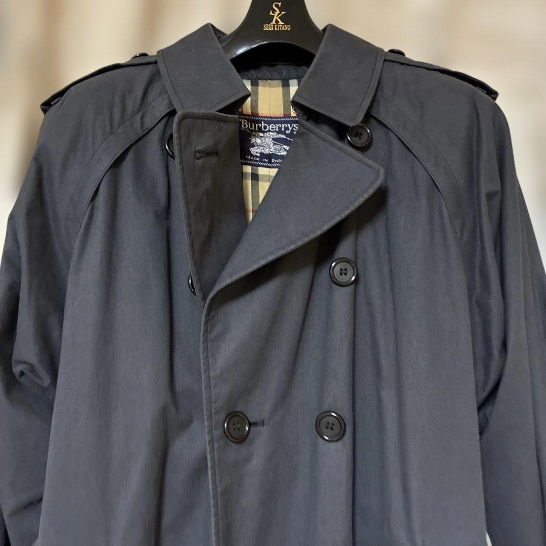 Burberry's ネイビー トレンチコート 100%コットン　ビンテージ品