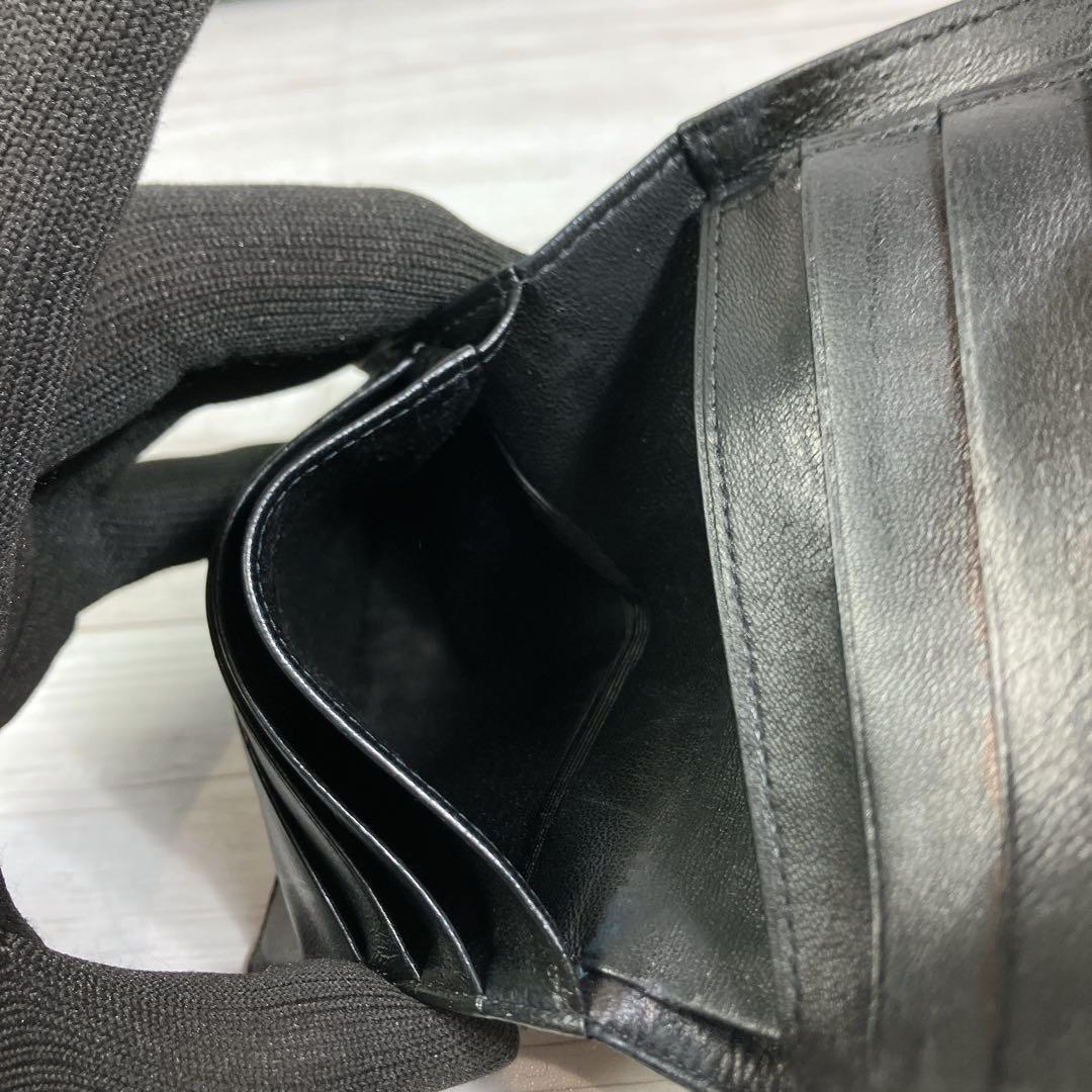 美品 CHANEL ビコローレ ココ Wホック 財布 ラムスキン ダブルステッチ