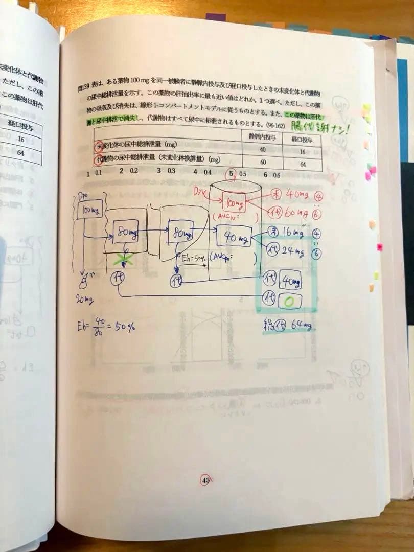 【書き込みあり！】薬ゼミ/弱点克服問題集(白問)第110回薬剤師国家試験/14冊