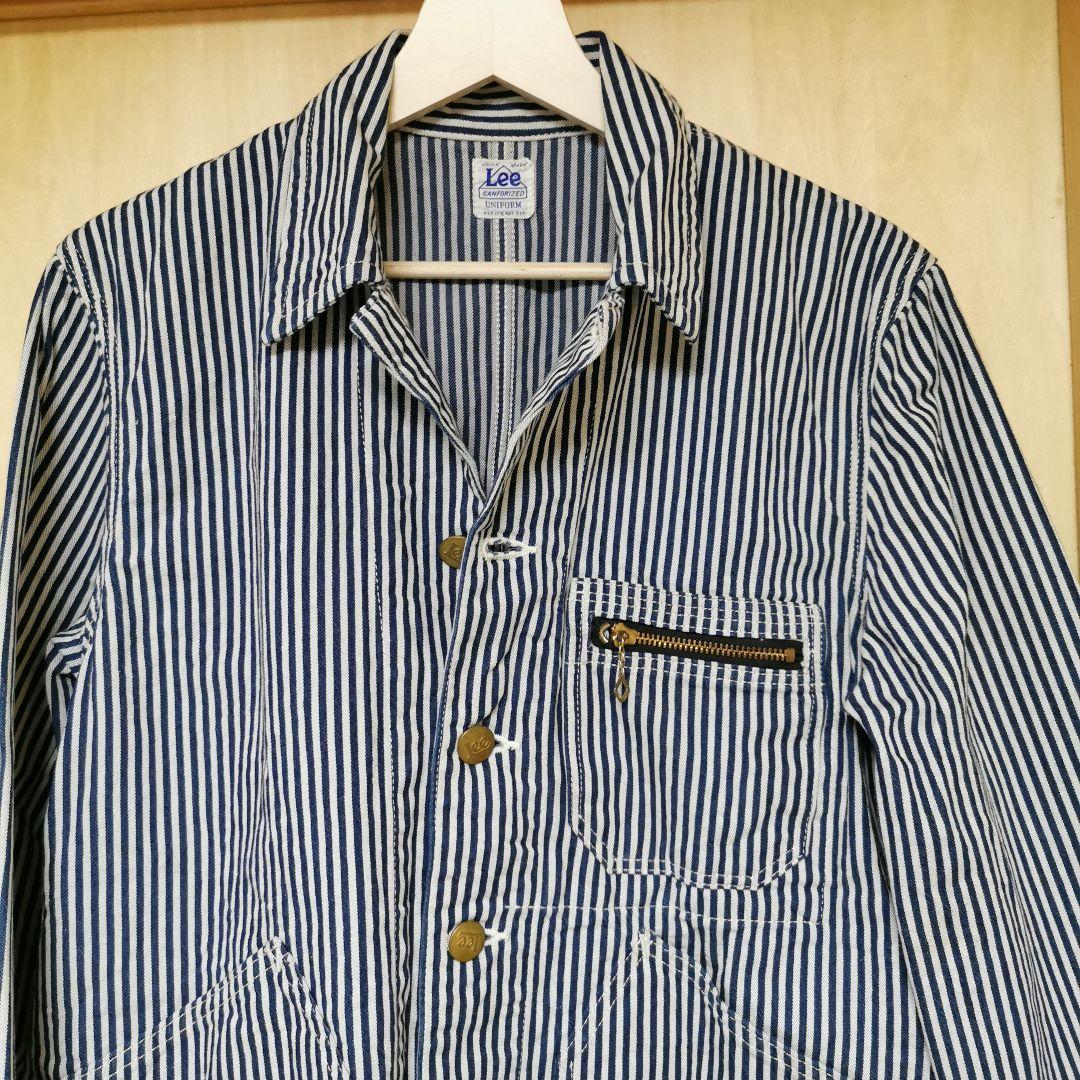 Lee ヒッコリートライプショートカバーオール