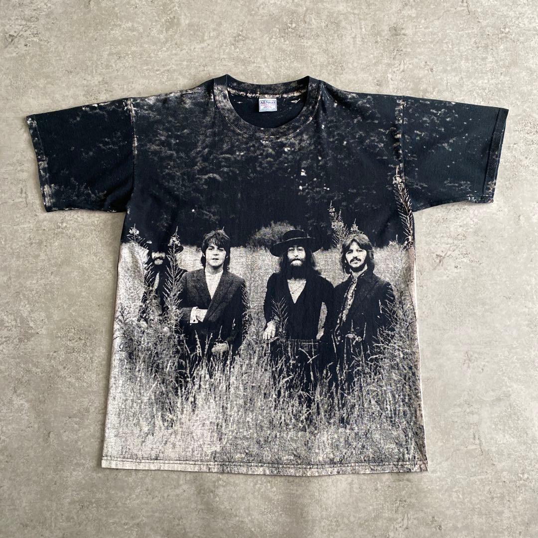 90s THE BEATLES ビートルズ プロモ Tシャツ 総柄 USA製