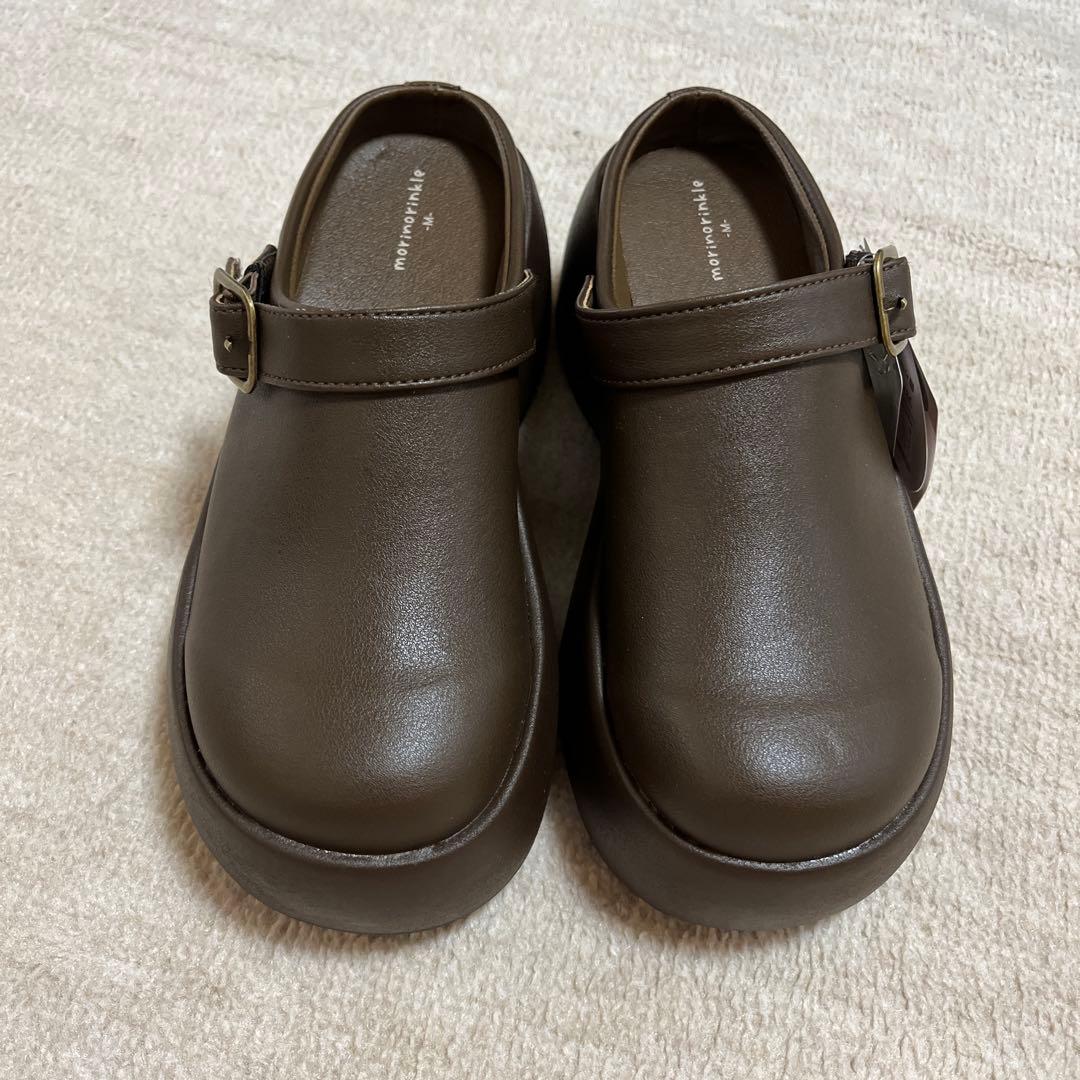 しまむら　choco 厚底サボ　M モリノリンクル