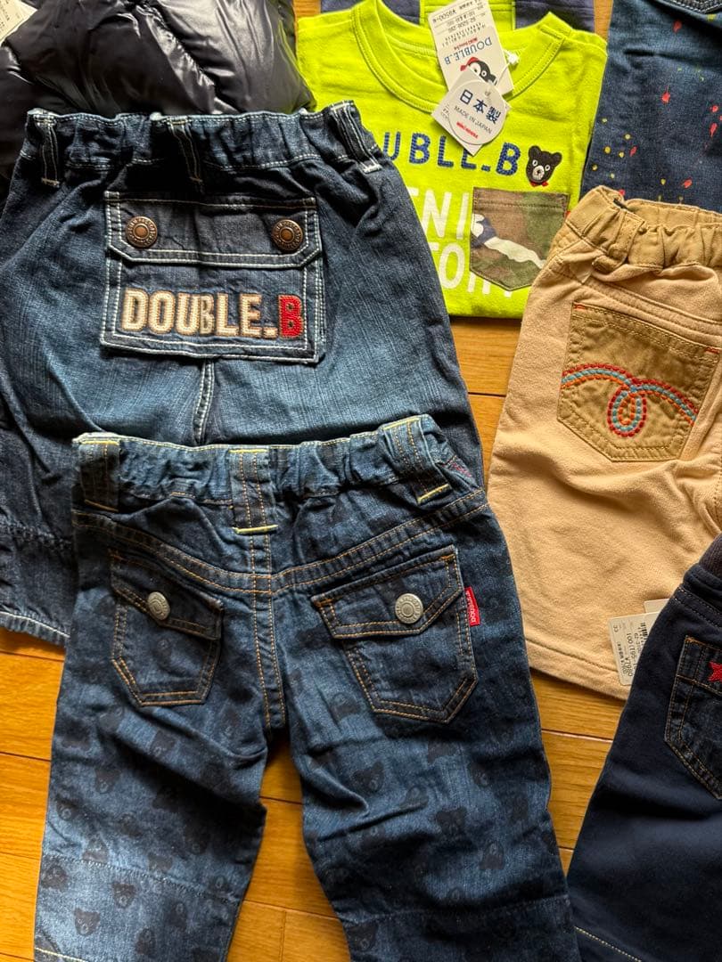 公*o様 ミキハウス　DOUBLE_B 子供服 100cm 新品　ダウン　シャツ