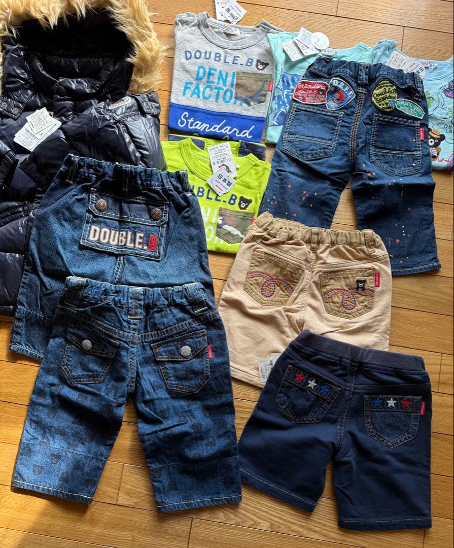 公*o様 ミキハウス　DOUBLE_B 子供服 100cm 新品　ダウン　シャツ
