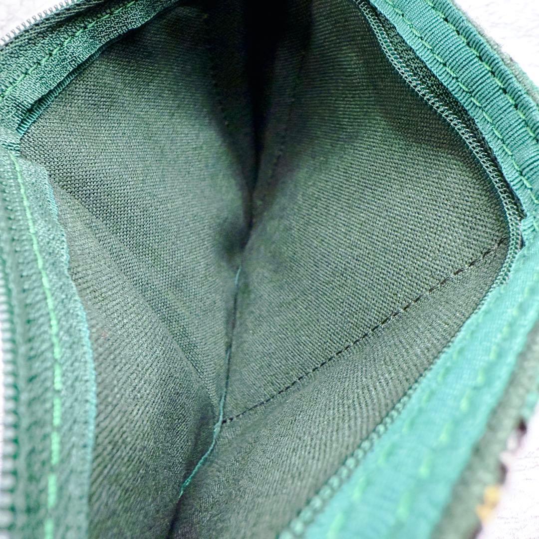 美品✨HEAD PORTER ヘッドポーター 3つ折り財布 チェック柄 グリーン